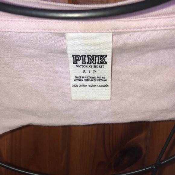 PINK Victoria’s Secret long sleeve open back long sleeve shirt small oversized​ - Picture 4 of 5